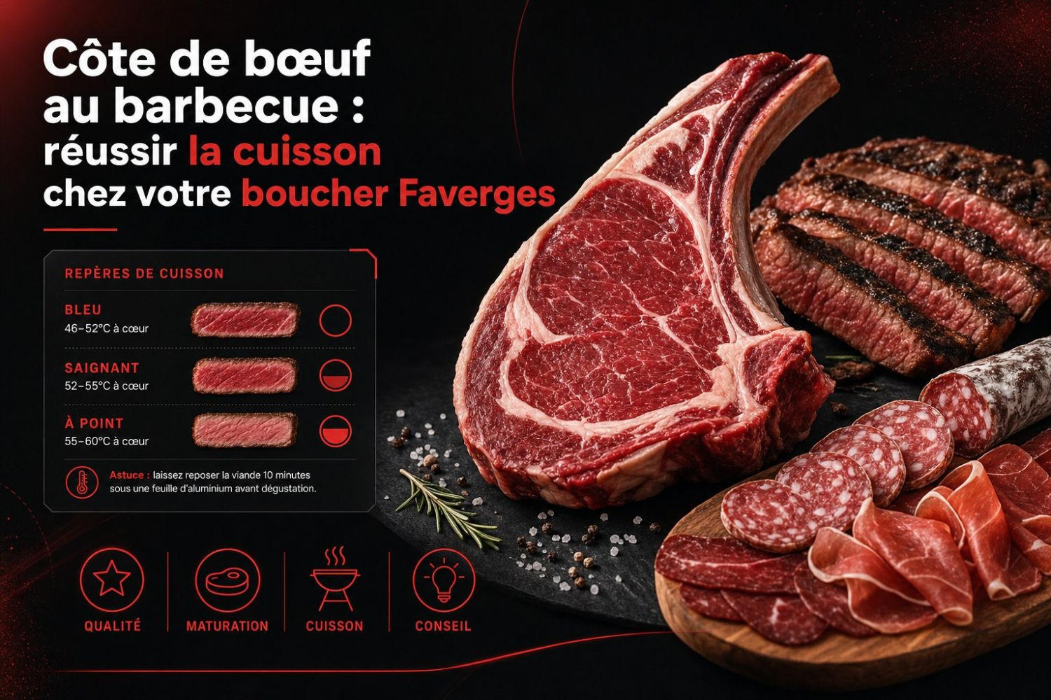 Côte de bœuf au barbecue : réussir la cuisson chez votre boucher Faverges